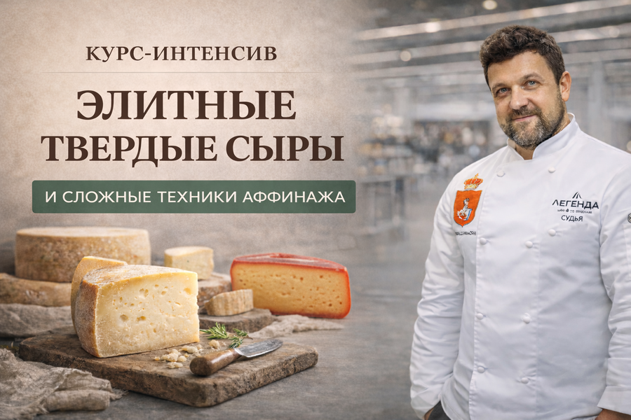Курс-интенсив "Элитные твердые сыры и сложные техники аффинажа"